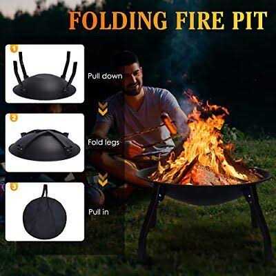 Cogesu Portable Outdoor Brazier Portable Folding Fire Pit