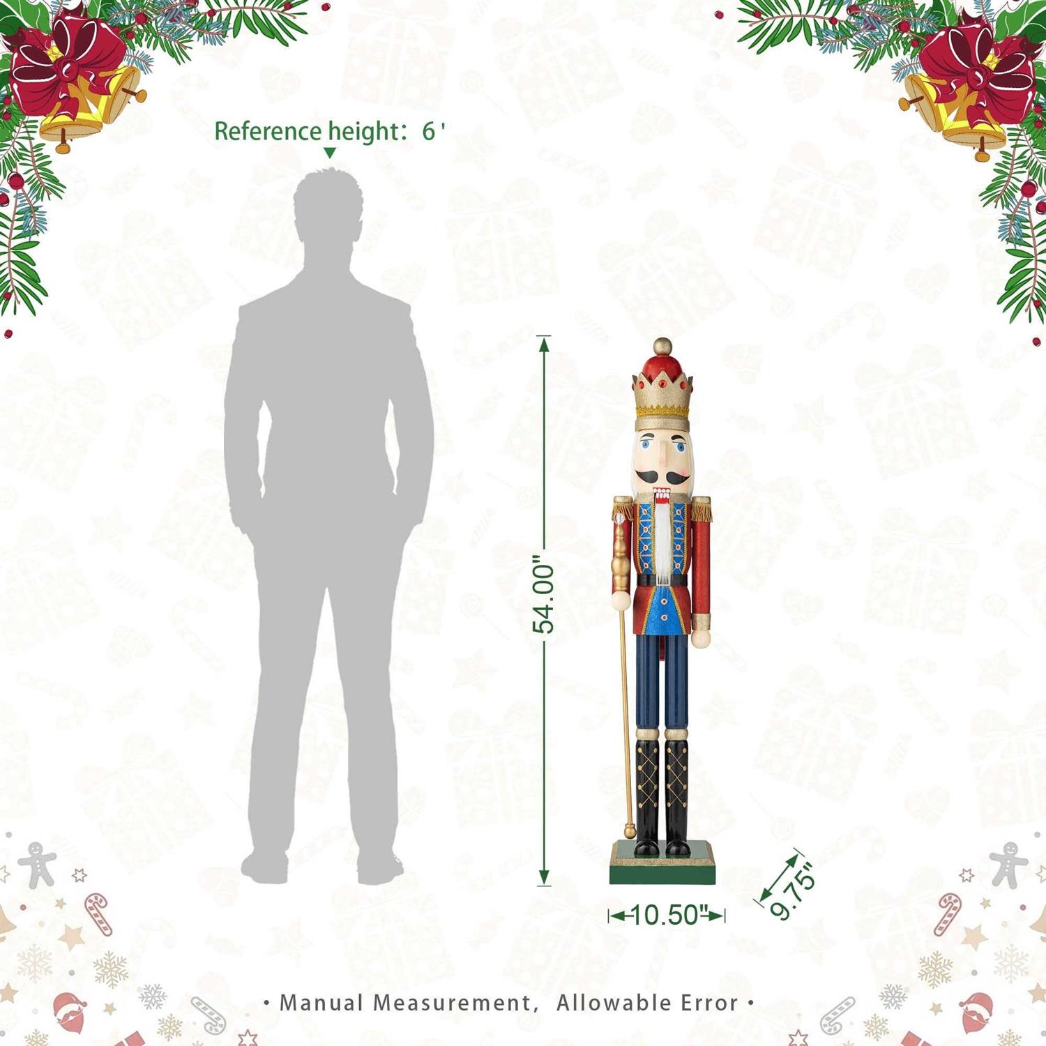 Glitzhome Wooden Christmas Nutcracker