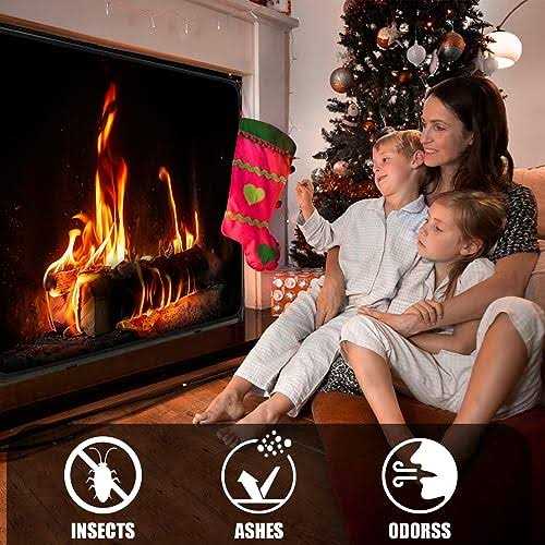 Magnetic Fireplace Cover for Inside Fireplace Stops Heat Loss Fireplace Blanket Draft Stopper for Winter & Summer