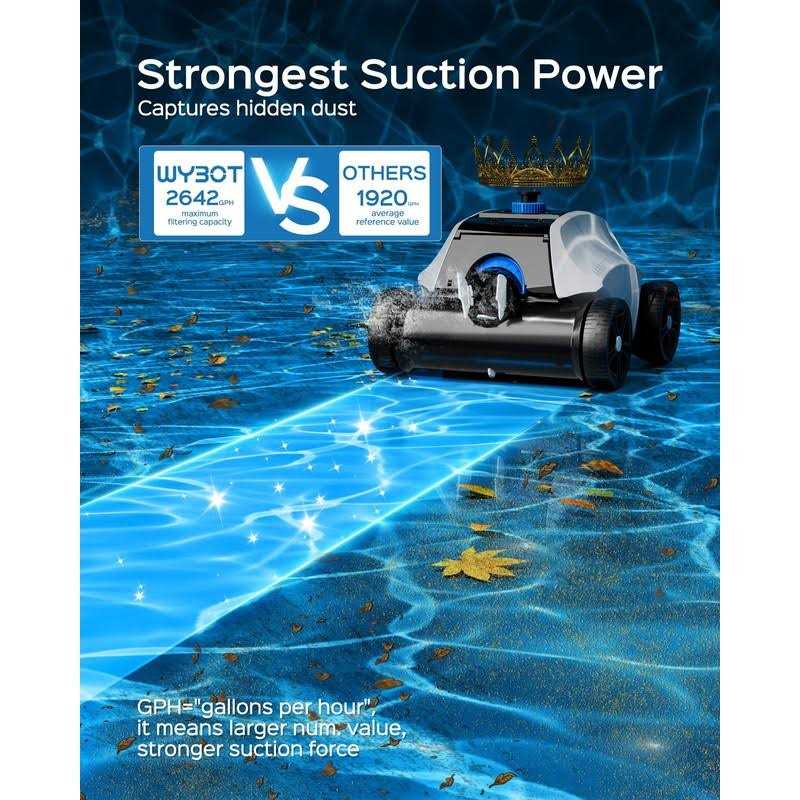 WYBOT Sophisticated Cordless Robotic Pool Vacuum Cleaner