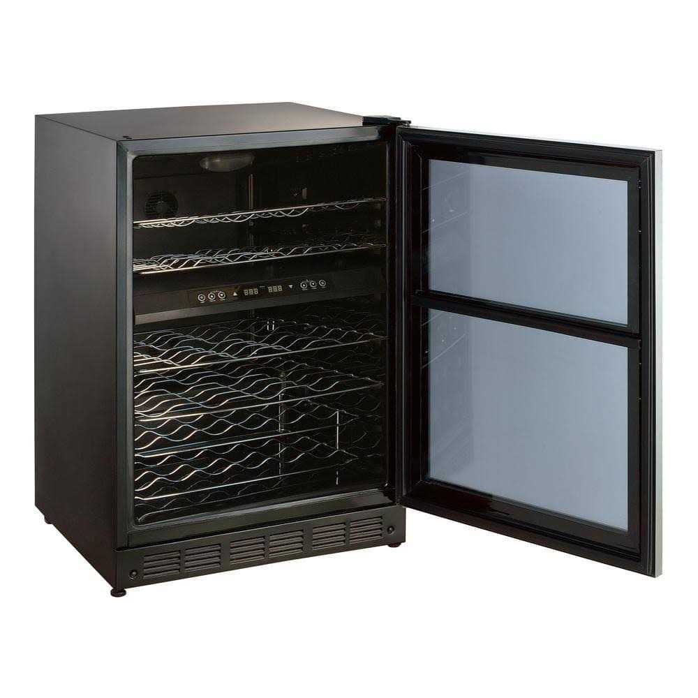 Magic Chef 44 Bottle Dual Zone Wine Cooler in Stainless