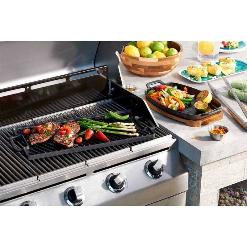 Food Network Pre-Seasoned Cast-Iron Reversible Grill