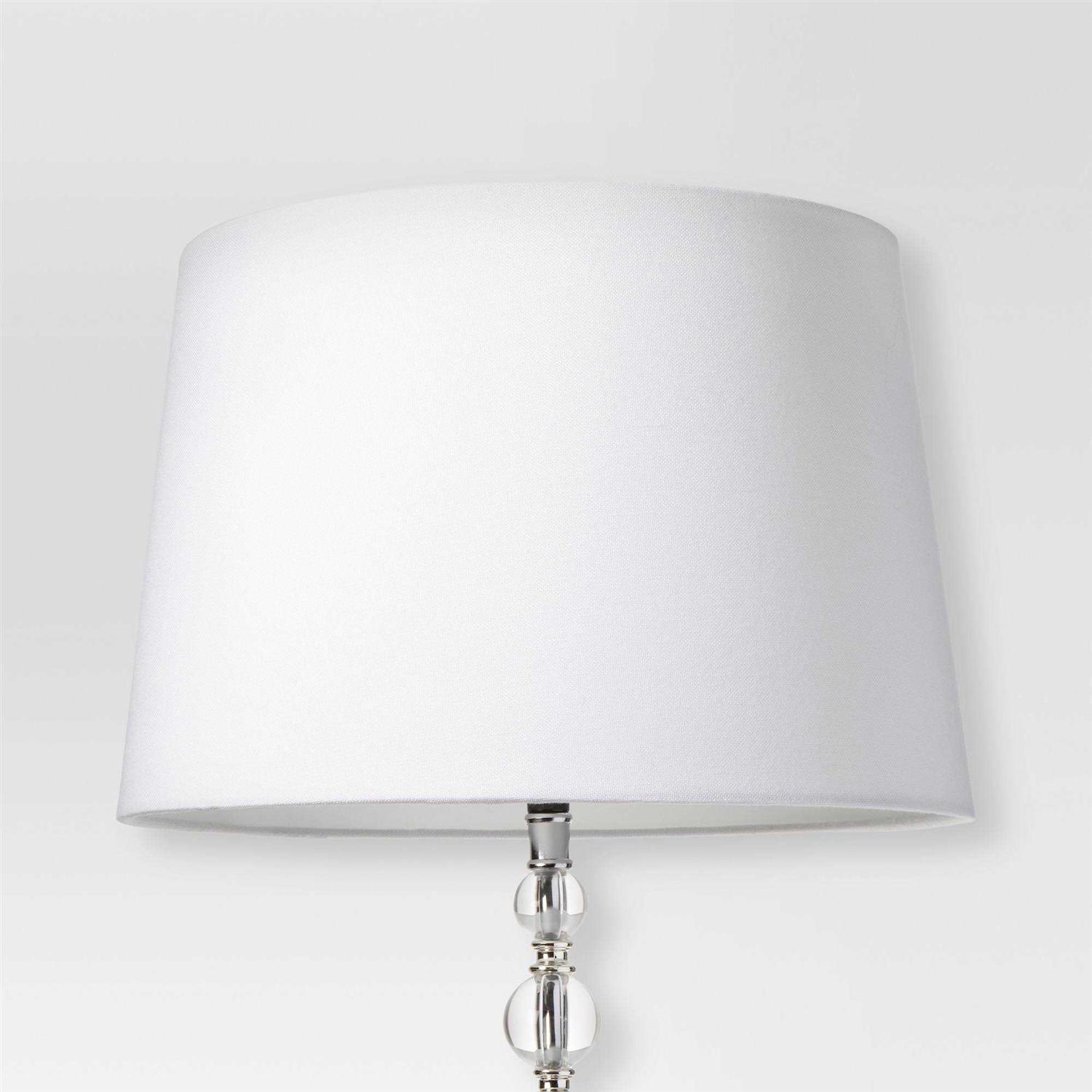 White Linen Drum Lamp Shade