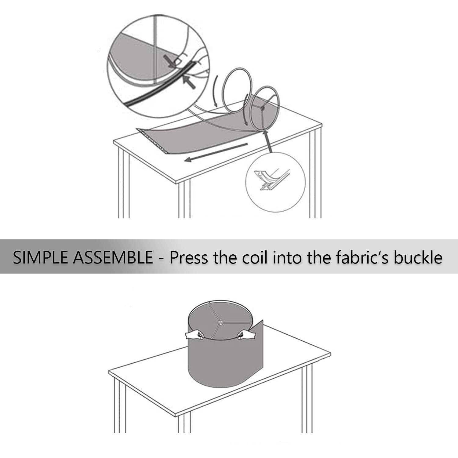 Mkxszt Drum Lamp Shade Set of 2 13x13x10 inches Easy Assembly Lampshades for Table Lamp