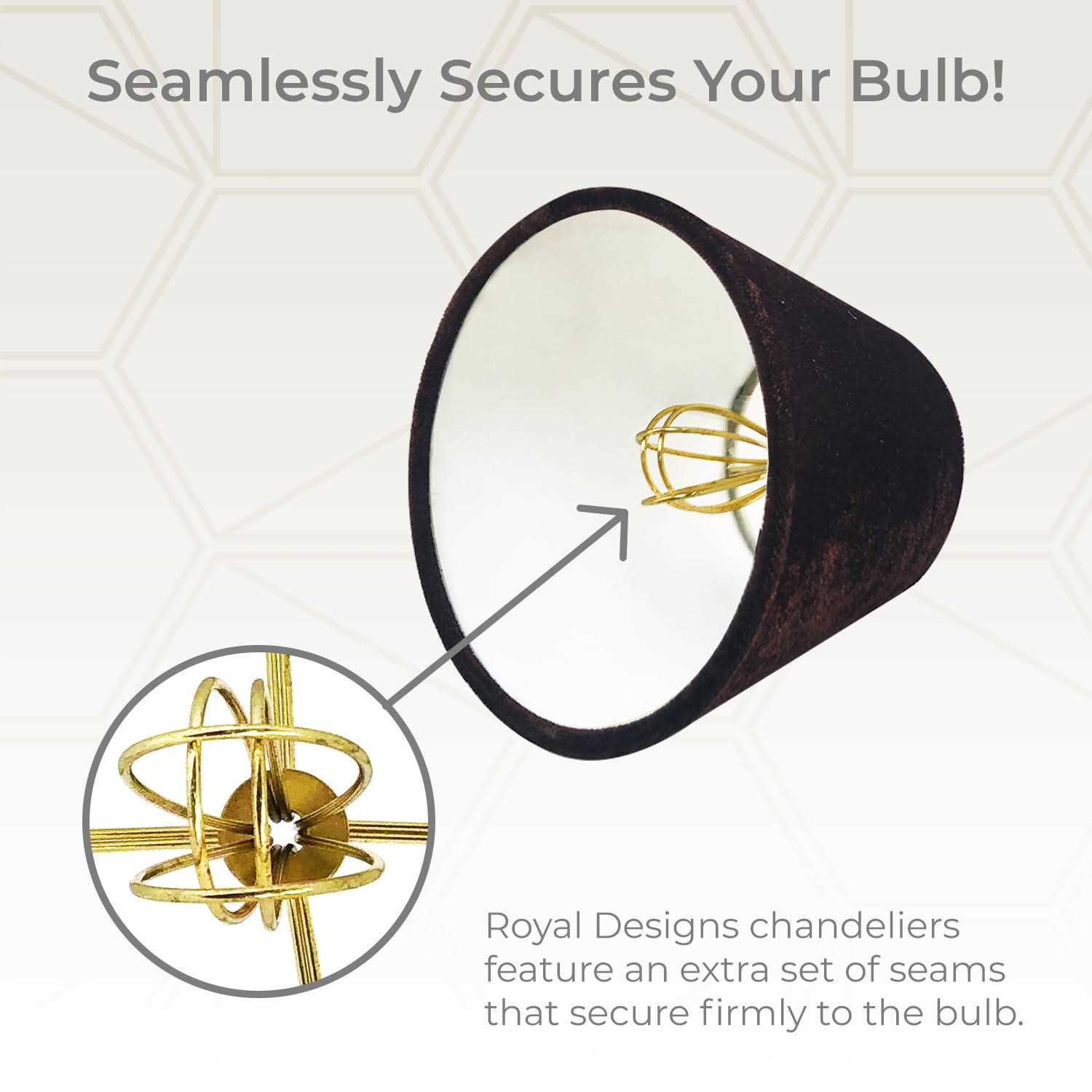 Royal Designs Inc. Clip On Chandelier Shade Velvet Fabric