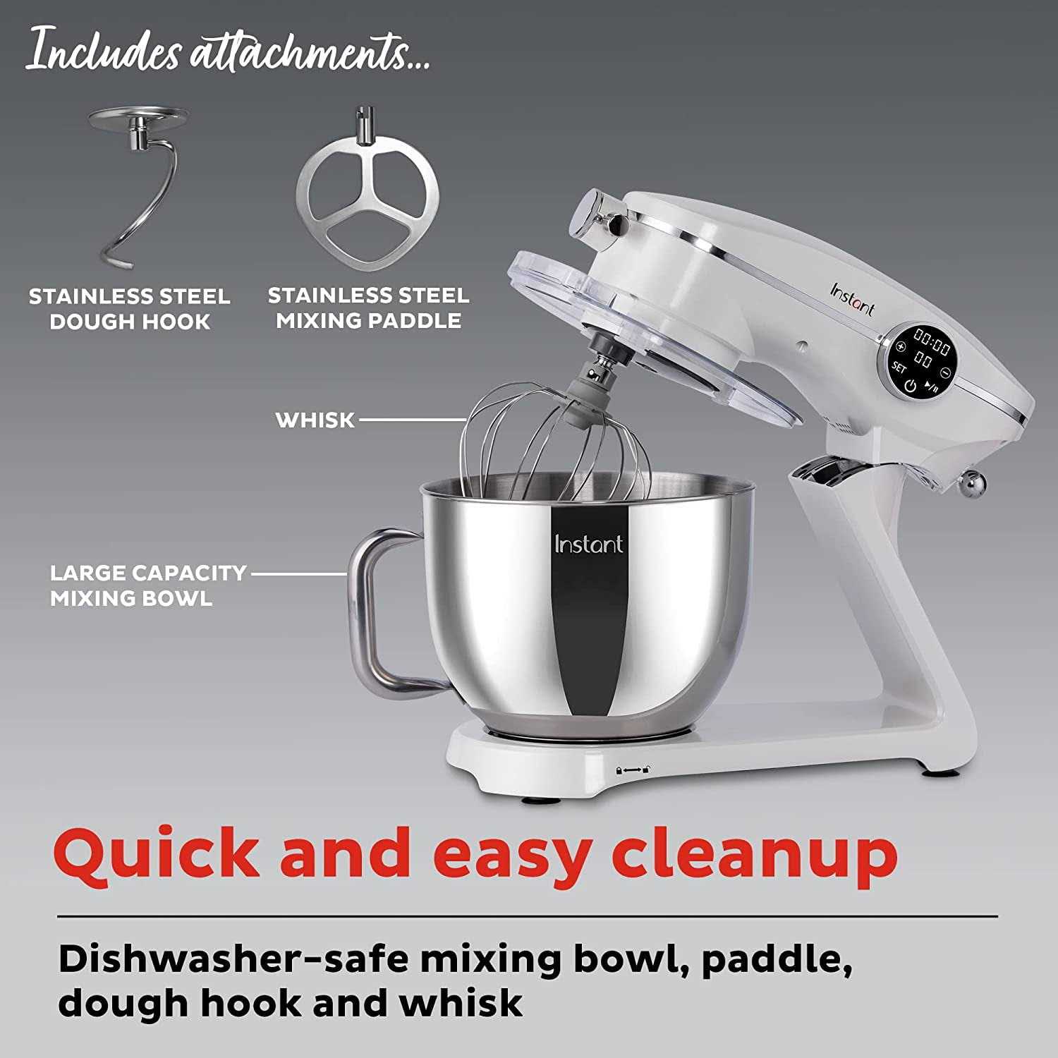 Instant 7.4 qt. 10-Speed Pearl Stand Mixer