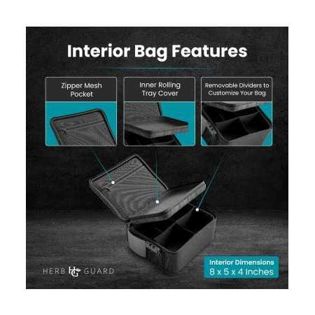 Herb Guard Black Large Smell Proof Case with Combo Lock