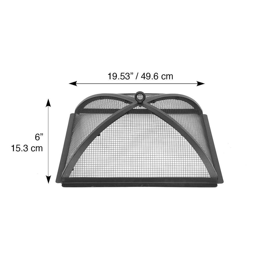 Blue Sky Outdoor Living Spark Screen and Lift for Square Peak Patio Fire Pit