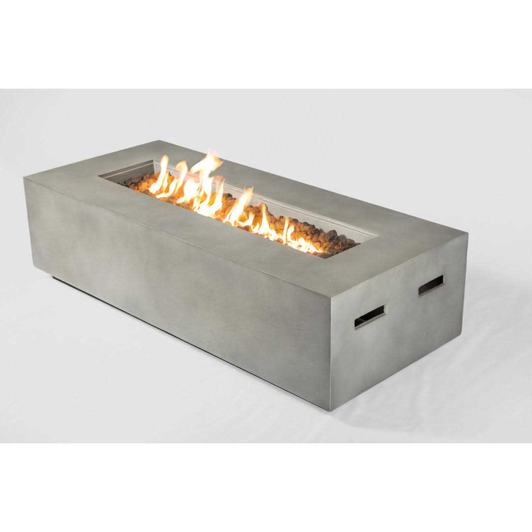 AllModern Rashid Concrete Propane Outdoor Fire Pit Table Finish