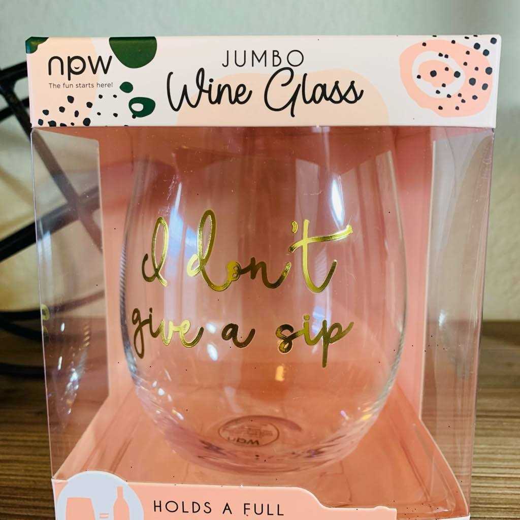 NPW 26oz Giant Wine Glass Gold