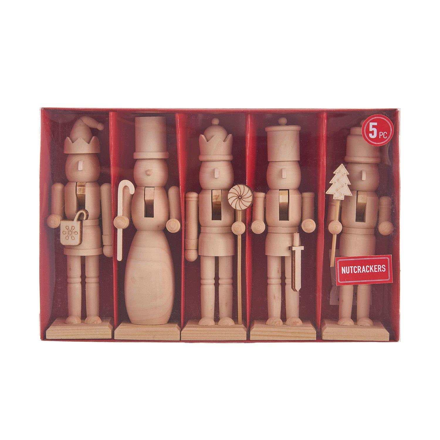 Unfinished Wood Nutcrackers Set by Make Market