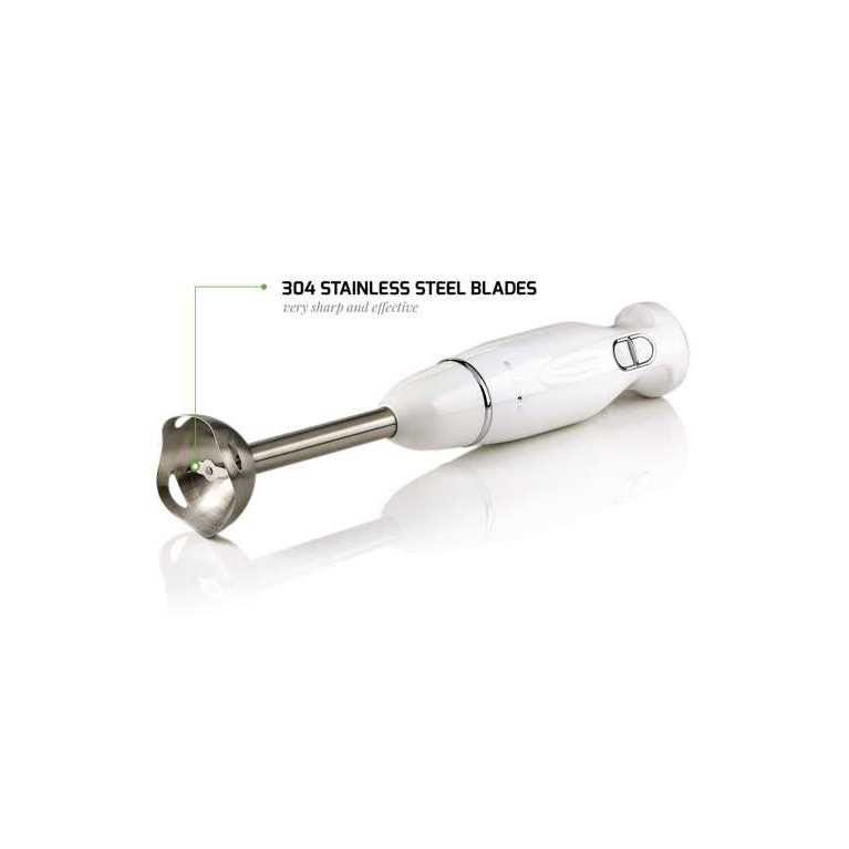 Ovente Immersion Blender Stainless Steel Blades 300W Hand Mixer