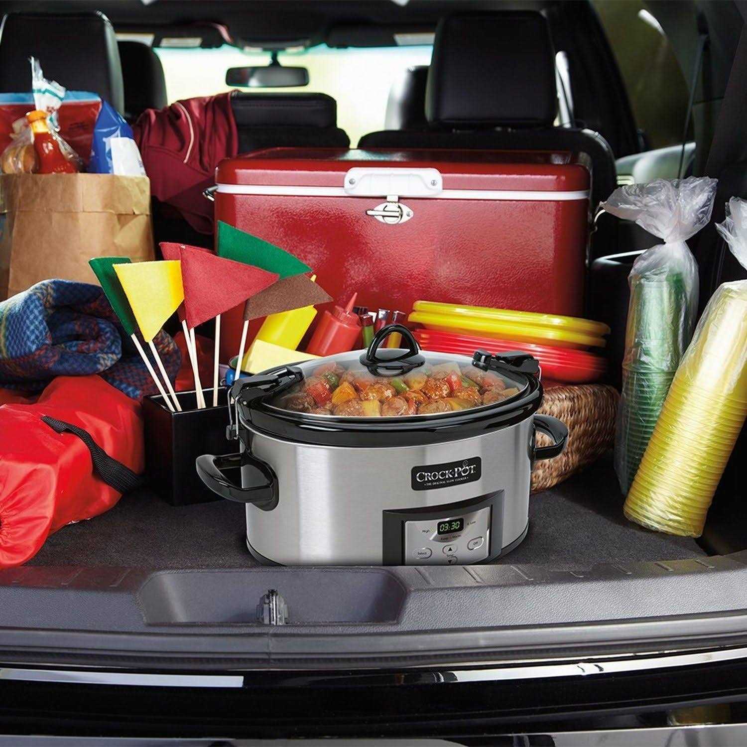 Crock-Pot Programmable Cook Carry 7 Quart Slow Cooker