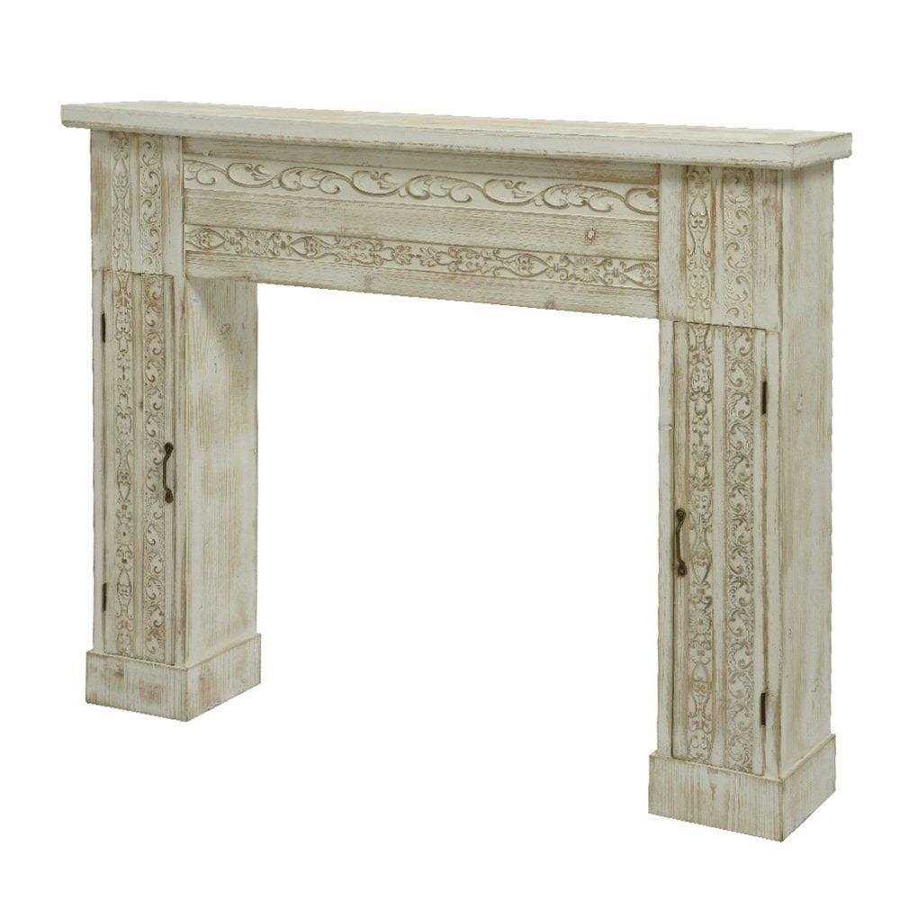 Decoris Beige Fireplace Indoor Christmas Decor 25.6 9081088