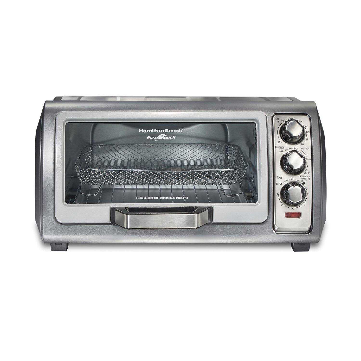Hamilton Beach Sure-Crisp Air Fryer Toaster Oven with Easy Reach Door 6 Slice Capacity