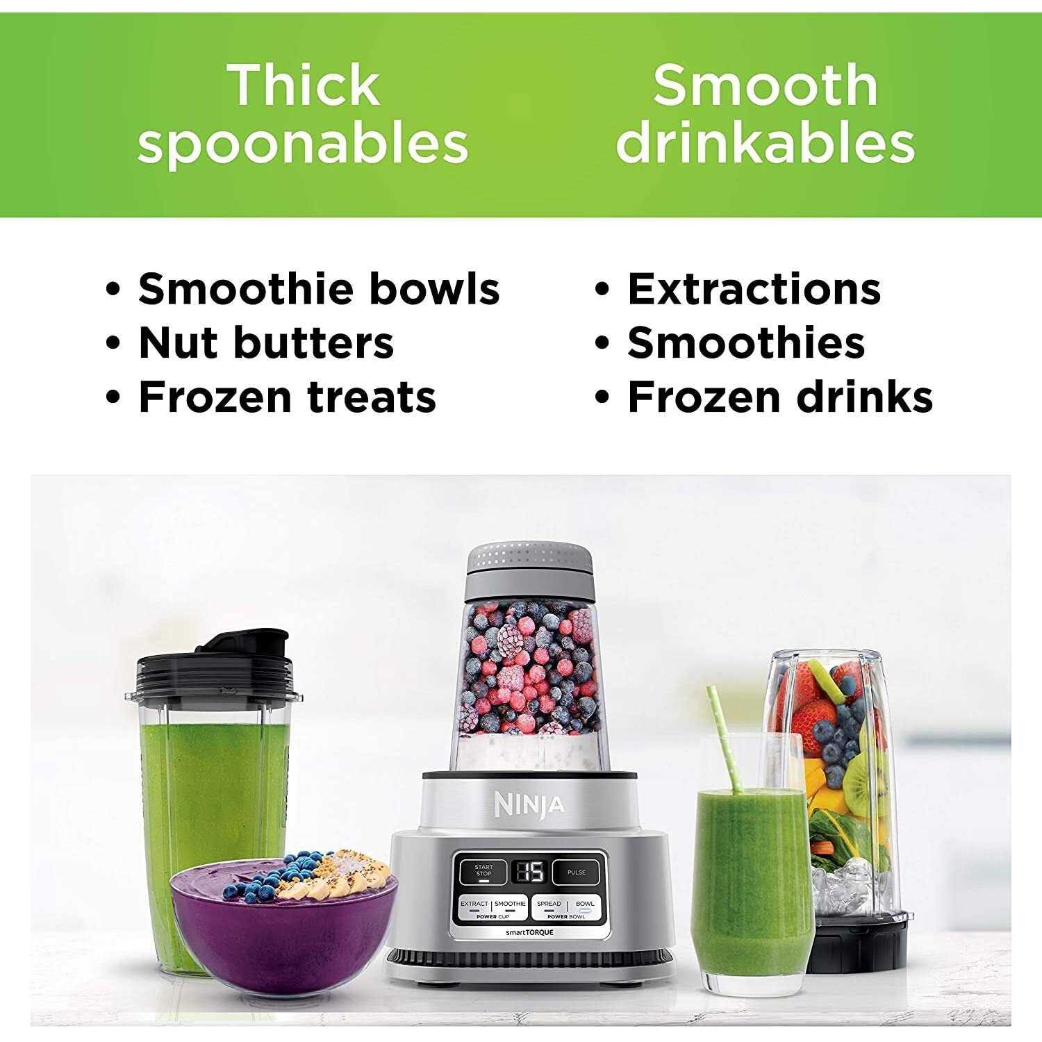 Ninja Foodi Smoothie Bowl Maker and Nutrient Extractor/Blender 1200wp with Exclusive Sauce Preset