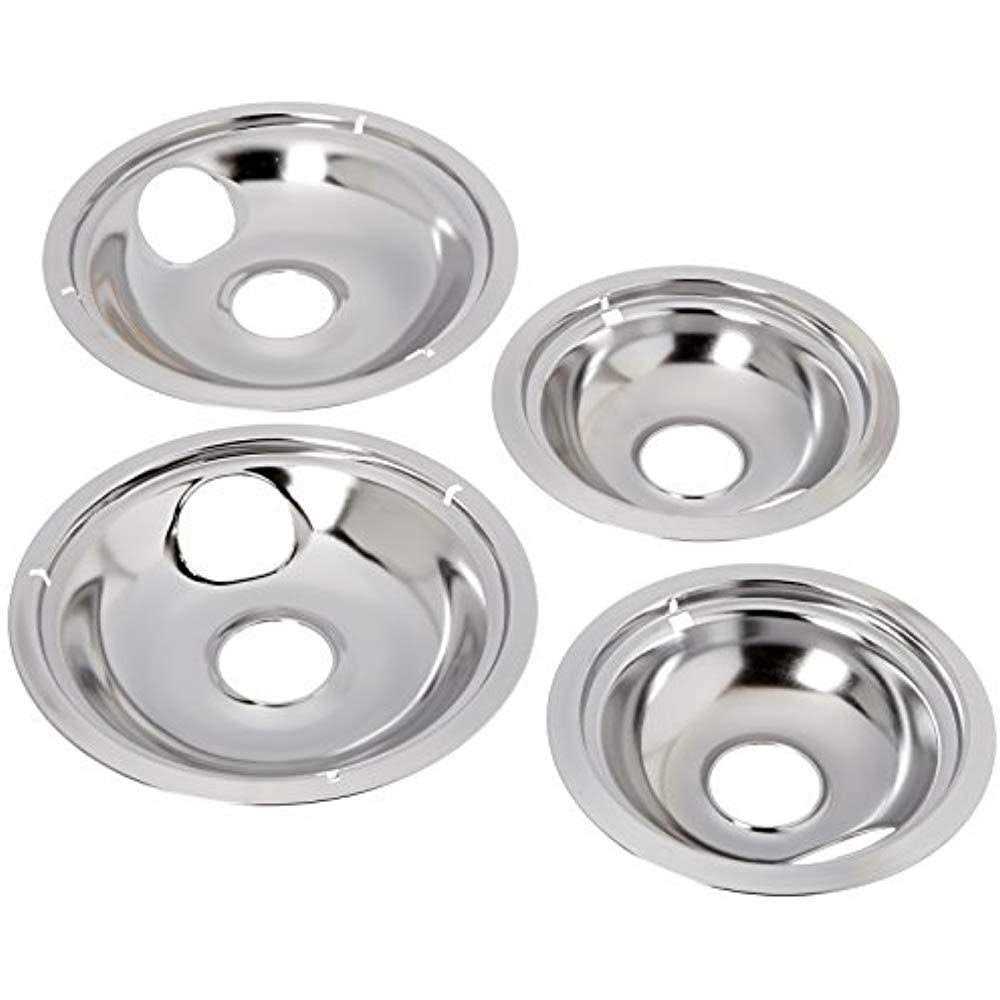 Mainstays Universal Chrome Drip Pans 4 Count