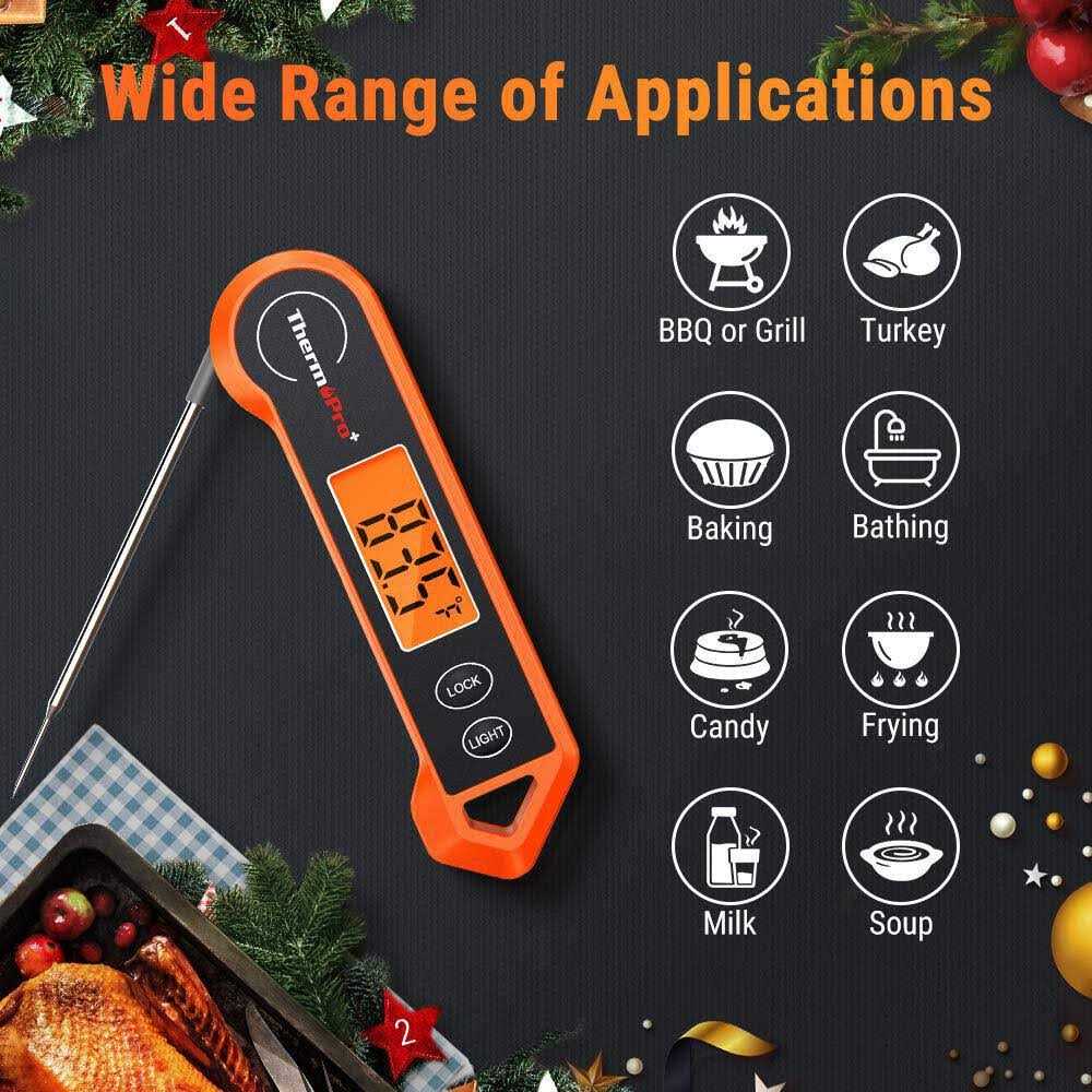 ThermoPro TP19H Digital Meat Thermometer for Cooking with Ambidextrous Backlit