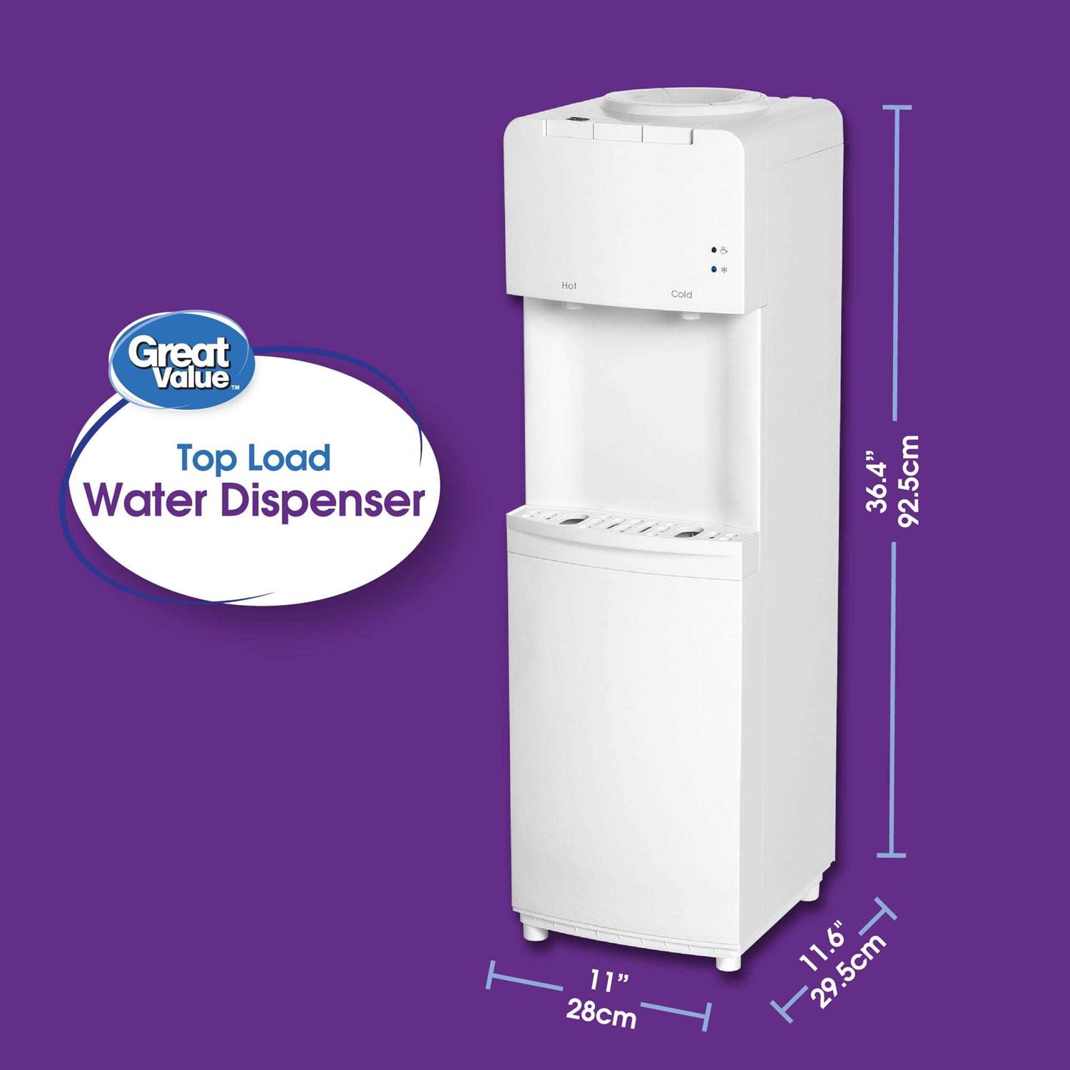 Great Value Top Loading Hot Cold Temperature Water Dispenser