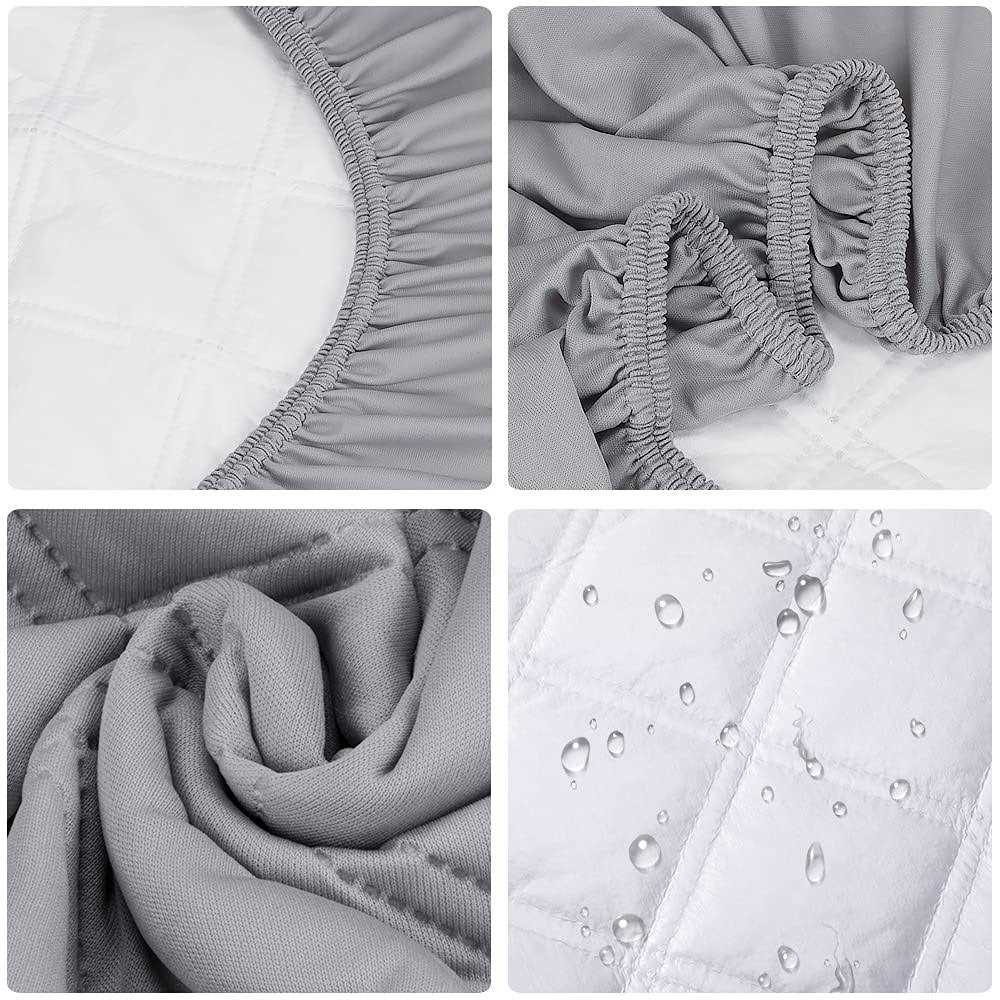 Yoofoss Waterproof Crib Mattress Protector 2 Pack, Quilted Crib Mattress Pad Cover Ultra Soft and Breathable