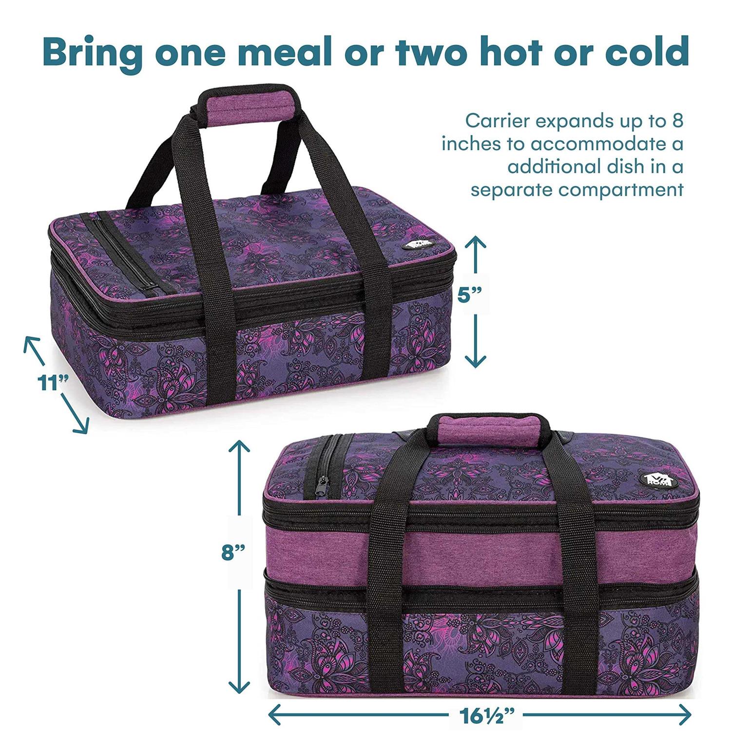 Vp Home Double Casserole Insulated Travel Carry Bag