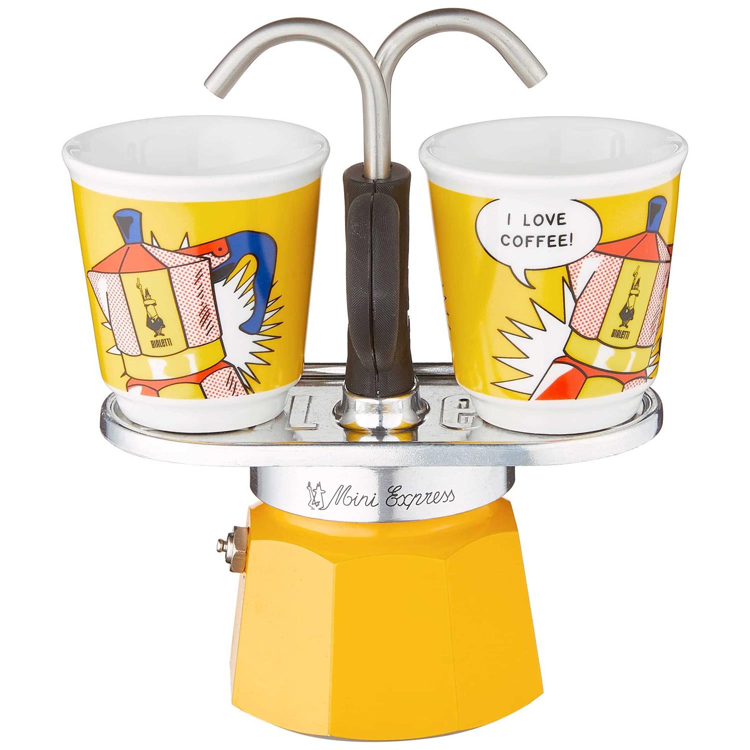 Bialetti Set Mini Express R Lichtenstein + 2 Bicc
