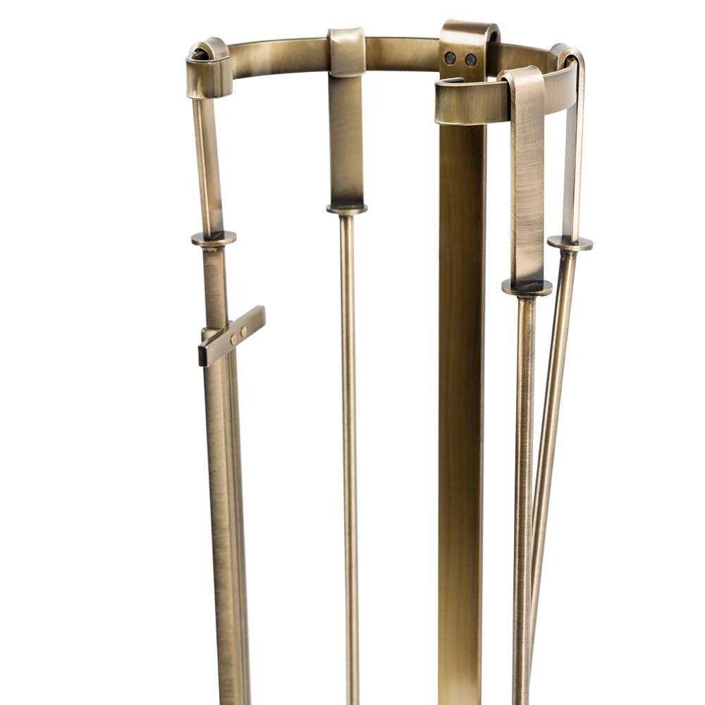 Modern Ember Knoll Fireplace Tool Set