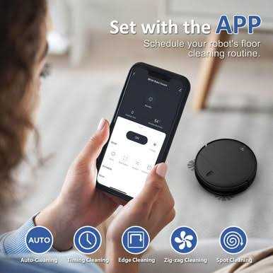 ZCWA Robot Vacuum and Mop Combo WiFi/App/Alexa 2 in 1 Mopping BR151 Black