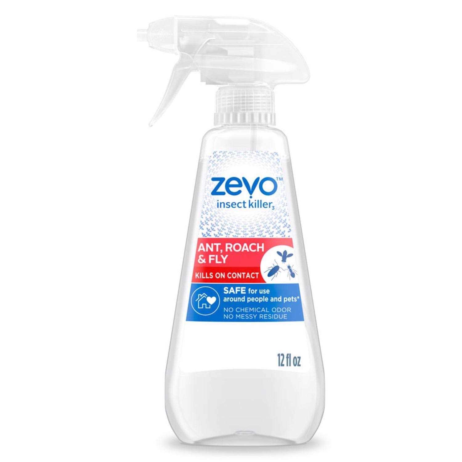 Zevo Multi-Insect Killer – Ant, Roach, Fly Spray 12oz, Size: 12 Fl Oz Pack of 3, Red