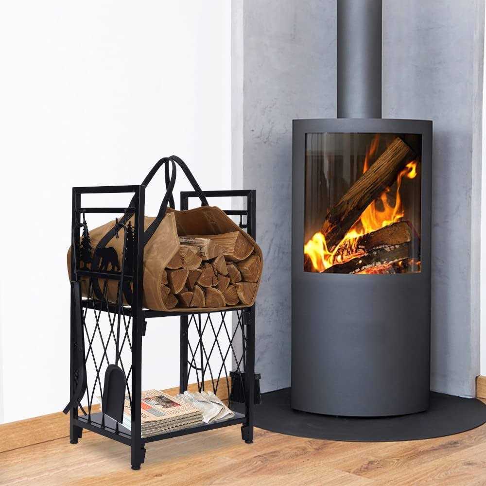 MYFIREPLACEDIRECT Sturdy Waxed Canvas Firewood Log Carrier