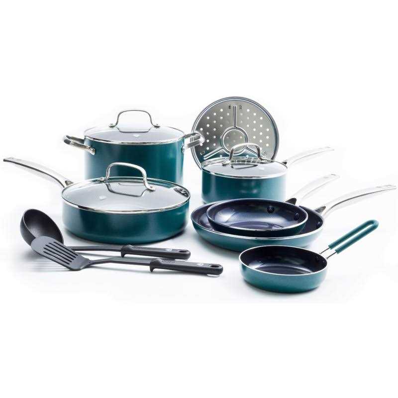Blue Diamond 12-Piece Ceramic Cookware Set