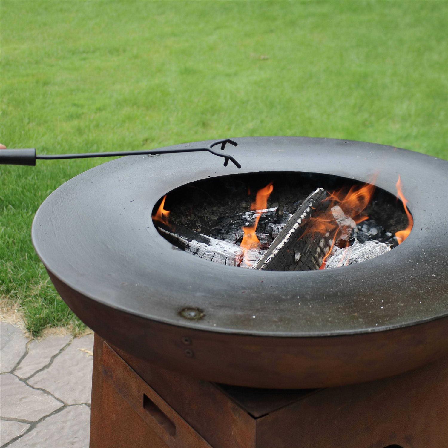 Sunnydaze 16 in Steel Fire Pit Poker with Heat Resistant Handle