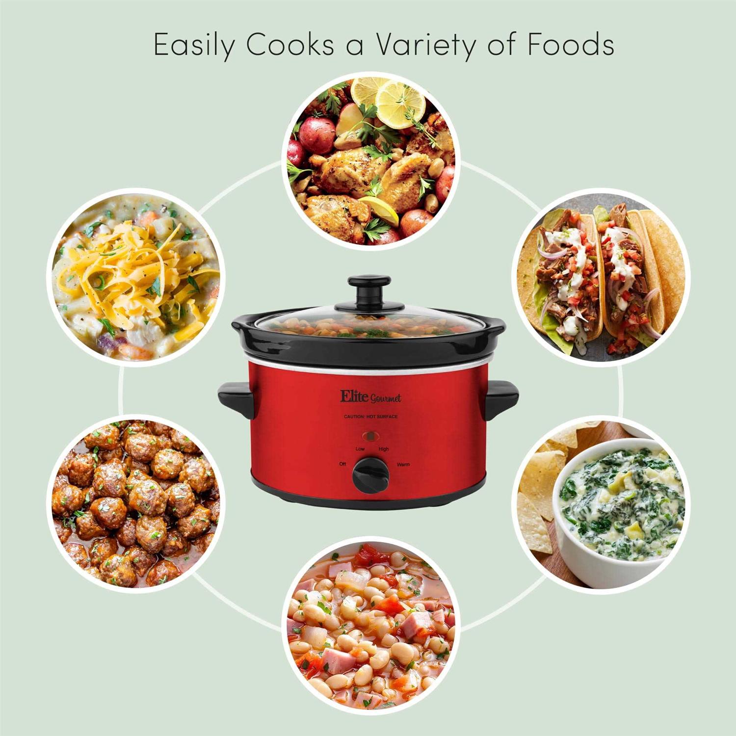 Elite Gourmet Oval Slow Cooker