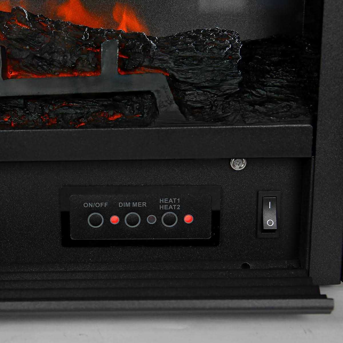 XtremepowerUS Electric Fireplace Insert w/Remote & Timer 28.5 1500W Adjustable 3D Place