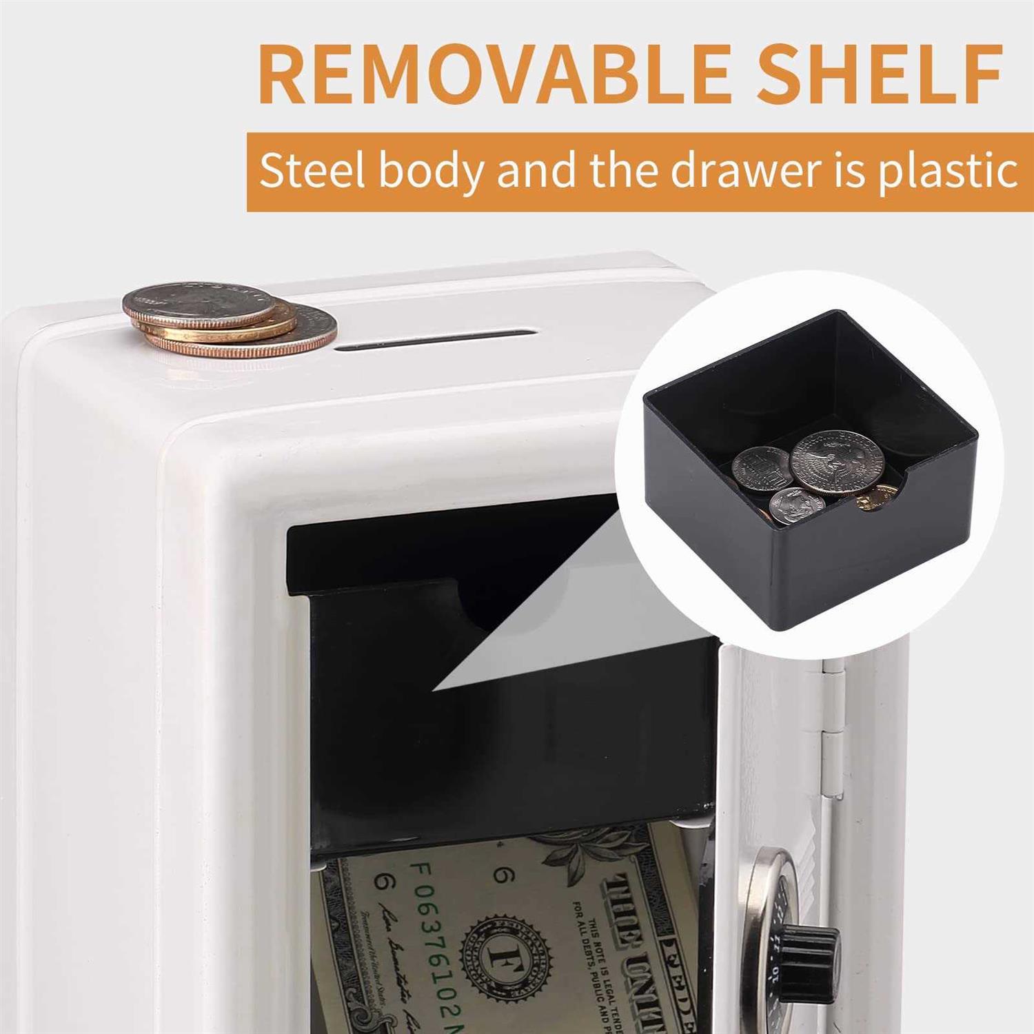 Younion Money Safe and Cash Lock Box, Mini Size Security Safe Box for Money Jewelry and valuables