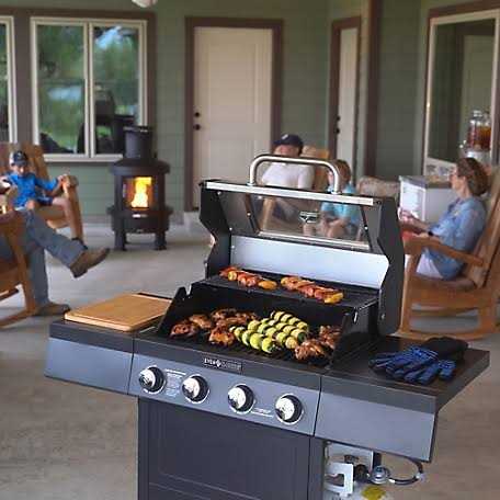 Even Embers 4-Burner Gas Grill with Glass Window GAS3400AS