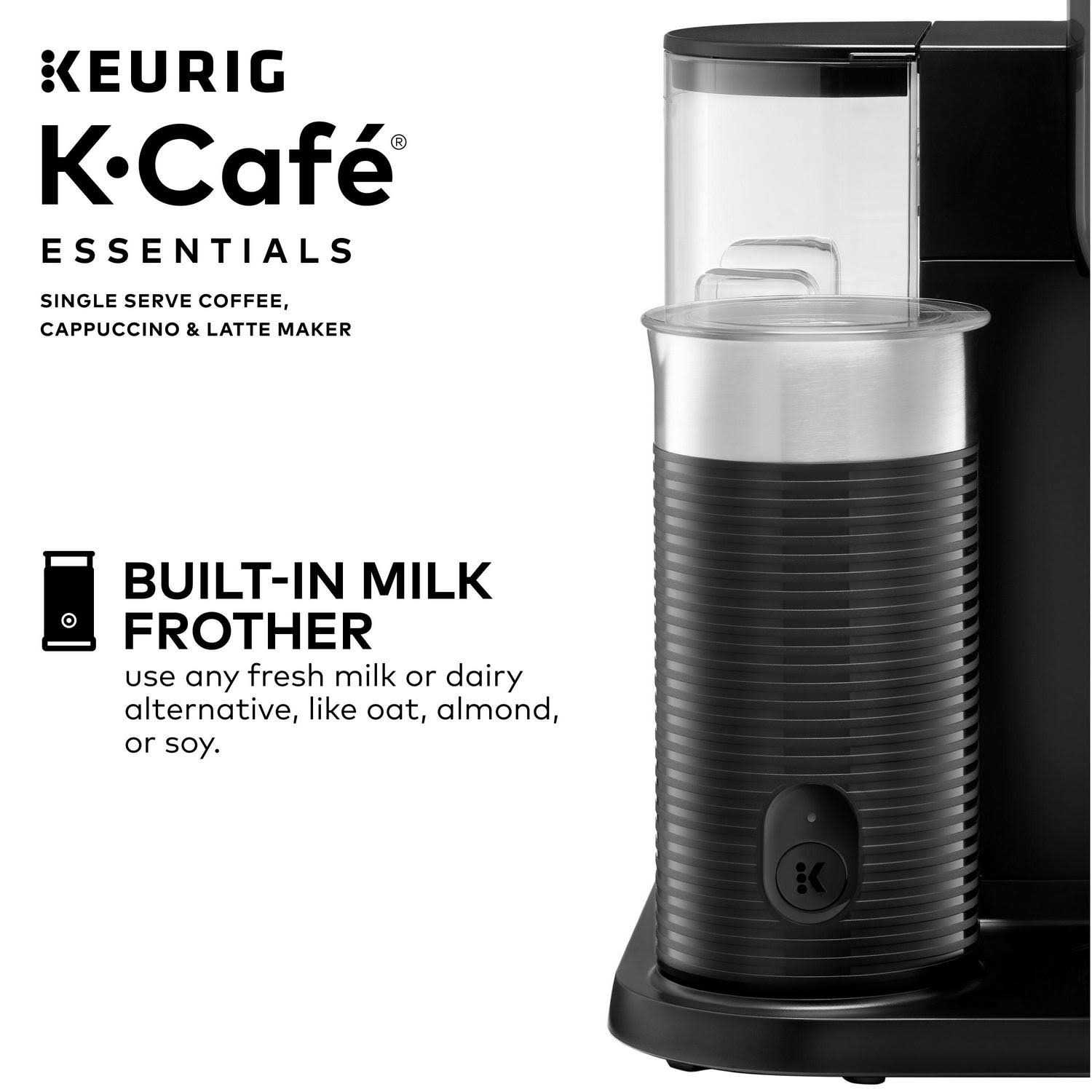 Keurig K-Cafe Essentials Single Serve K-Cup Pod Coffee Latte & Cappuccino Maker
