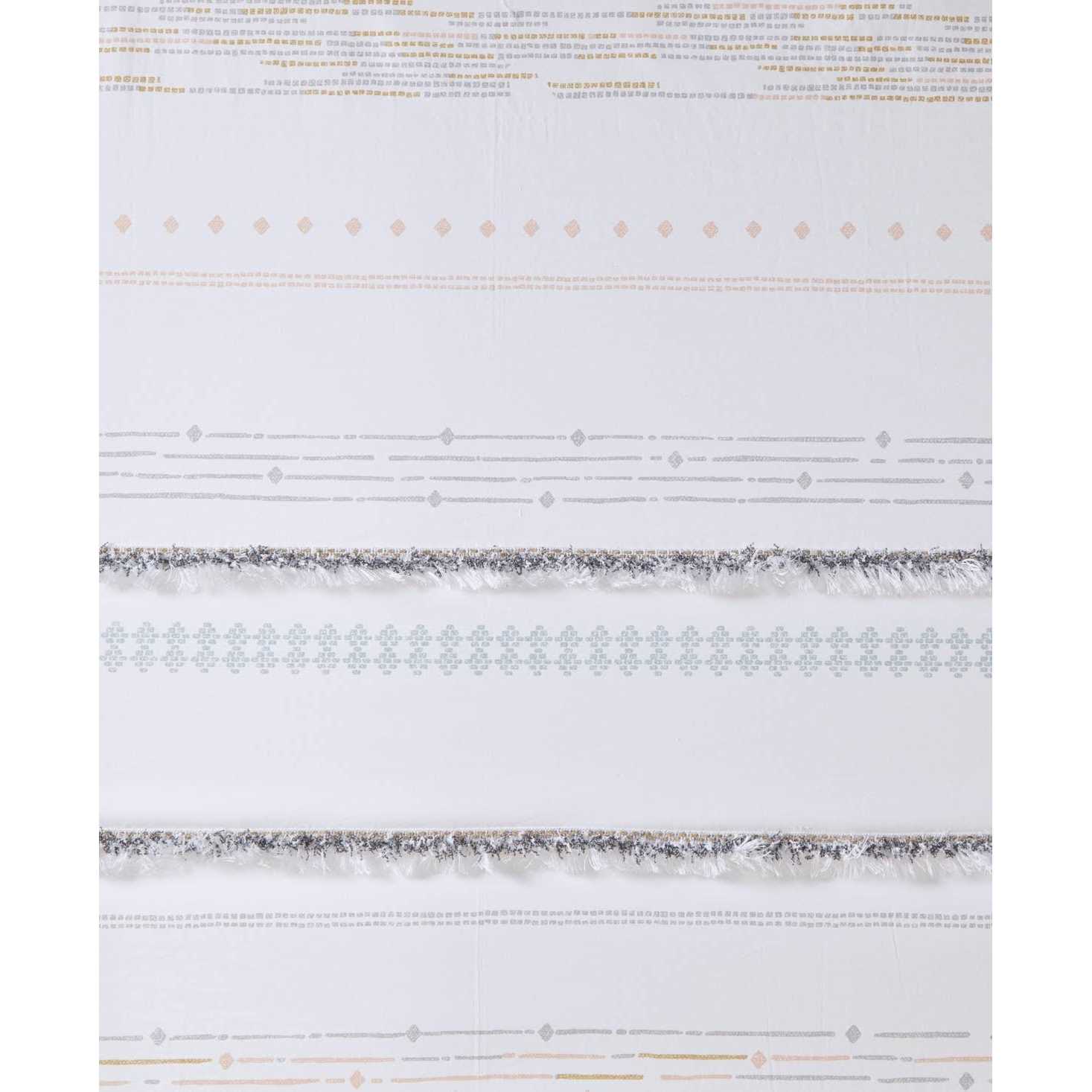 INK+IVY Nea Cotton Printed Shower Curtain with Trims