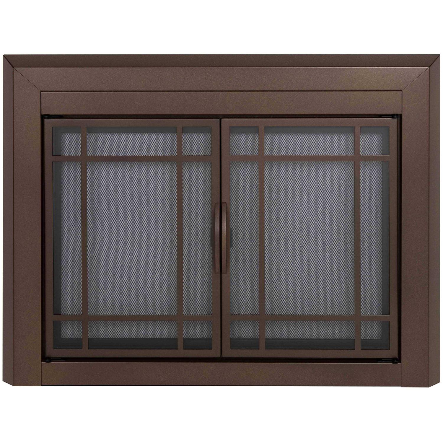 Pleasant Hearth Easton Glass Fireplace Doors
