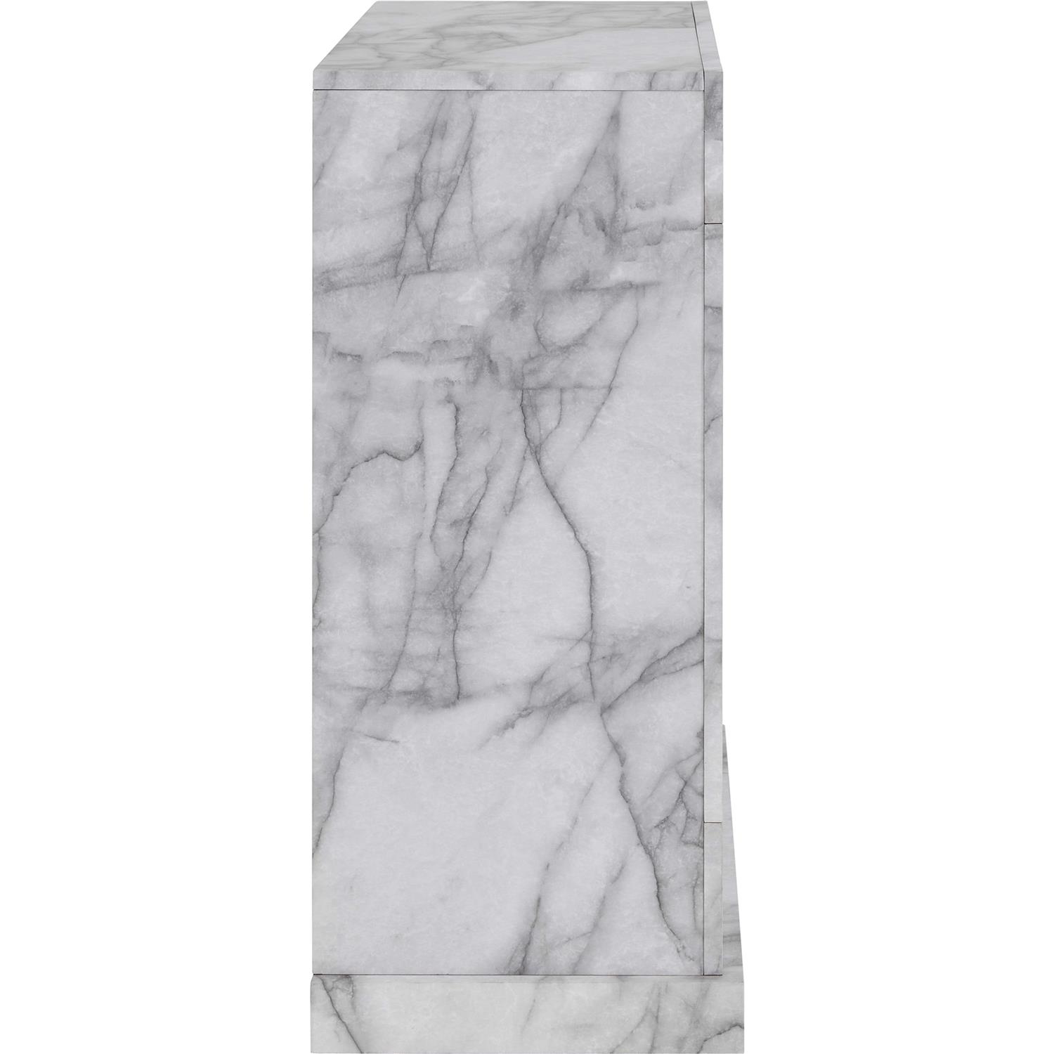Southern Enterprises Dendale Faux Marble Electric Fireplace