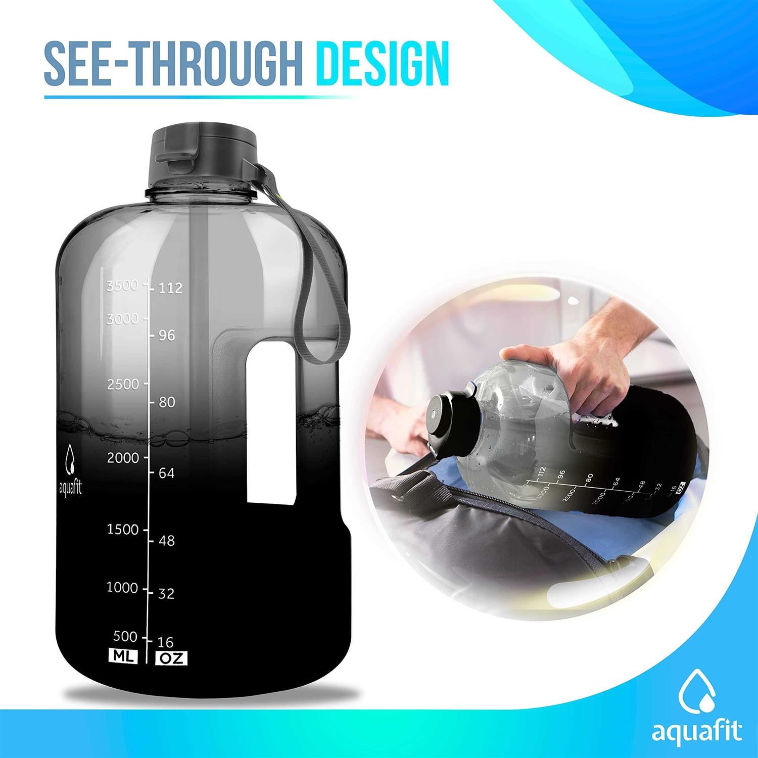 Aquafit Water Bottle With Straw Water Bottle