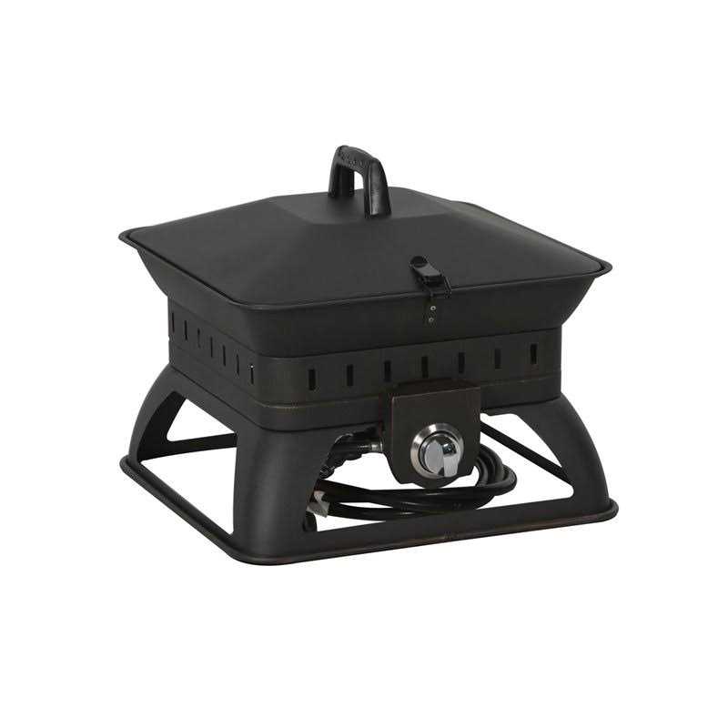Living Accents Fire Pit Porcelain/Steel Portable Square Propane SRGF11613