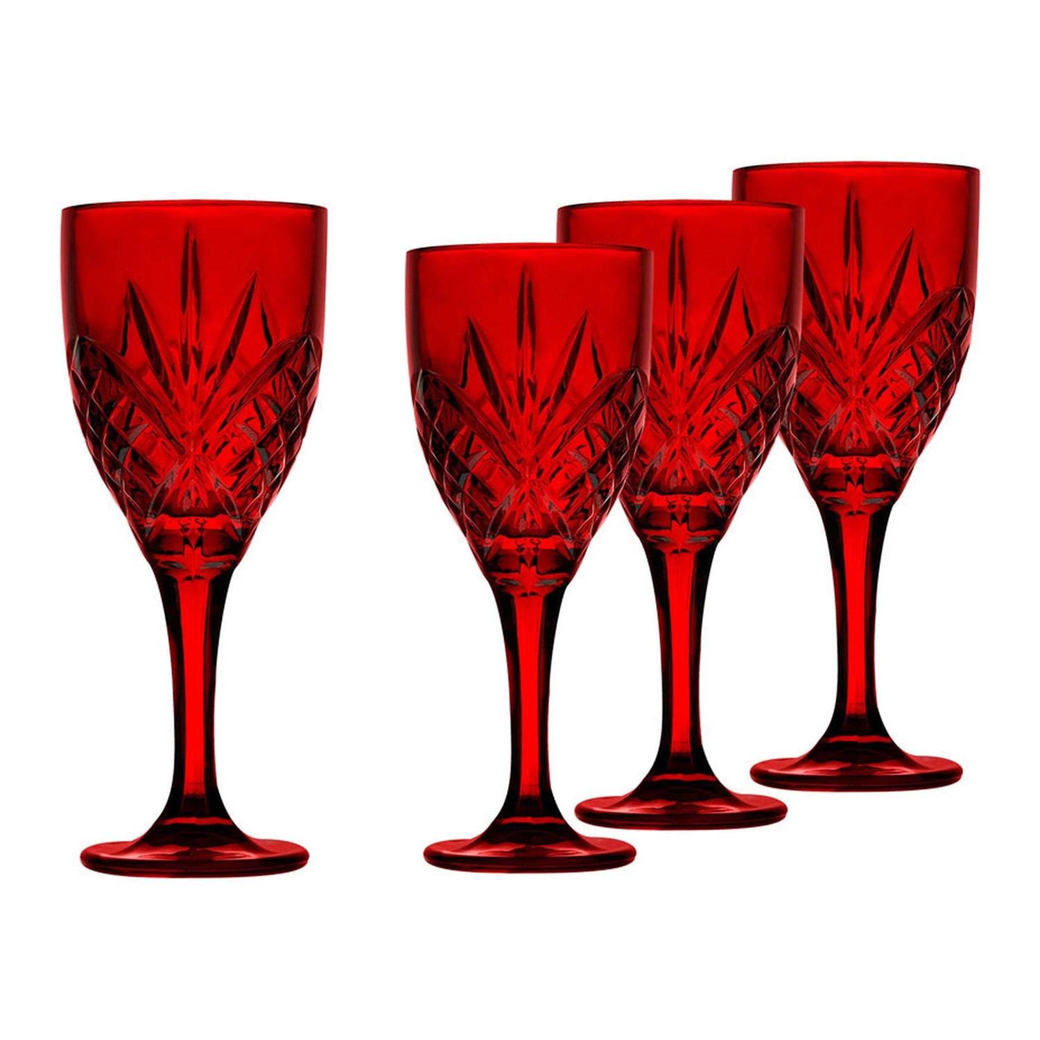 Godinger Dublin Crystal Red Goblet