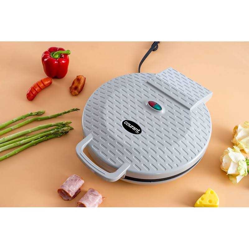 Courant Pizza Maker 12 Inch Pizzas Machine Newly improved Cool-touch Handle Non-stick plates Pizza Oven & Calzone Maker