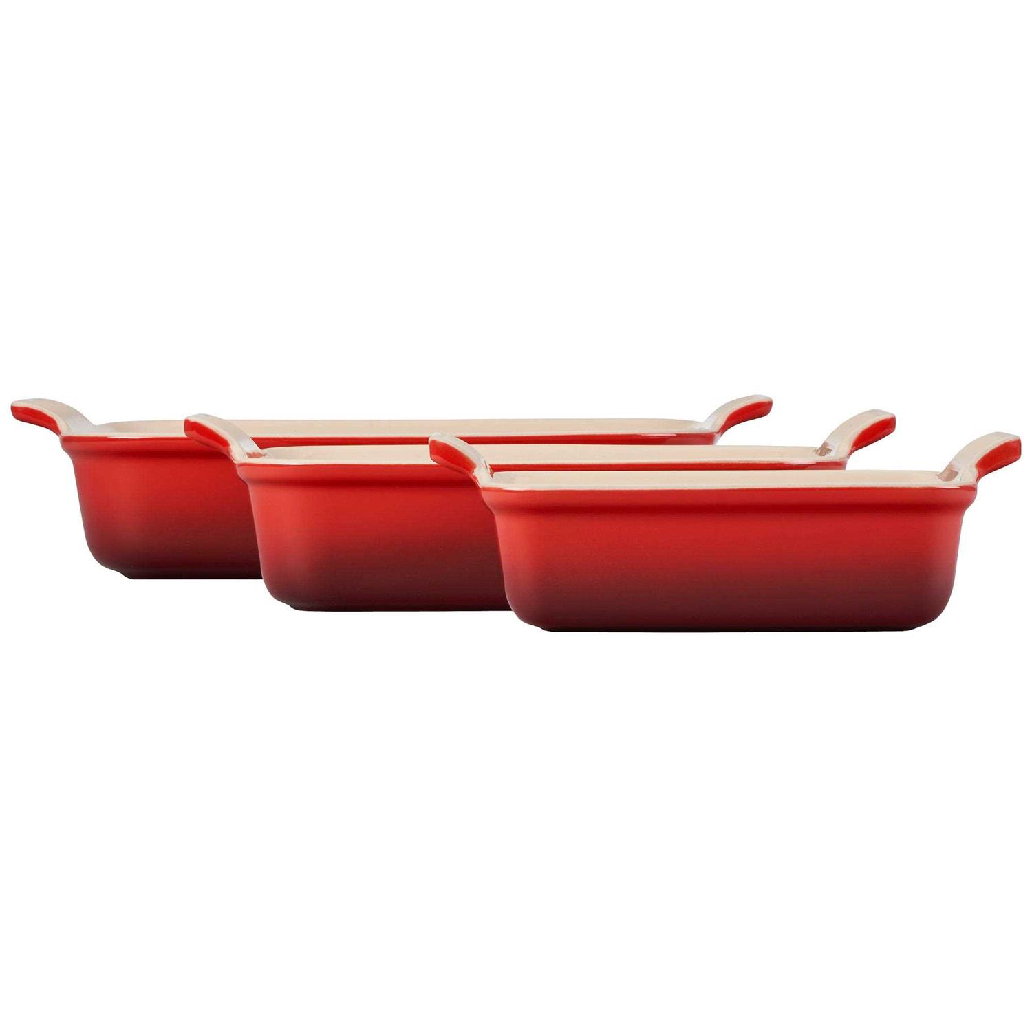 Le Creuset Heritage Set 3 Rectangular Dishes