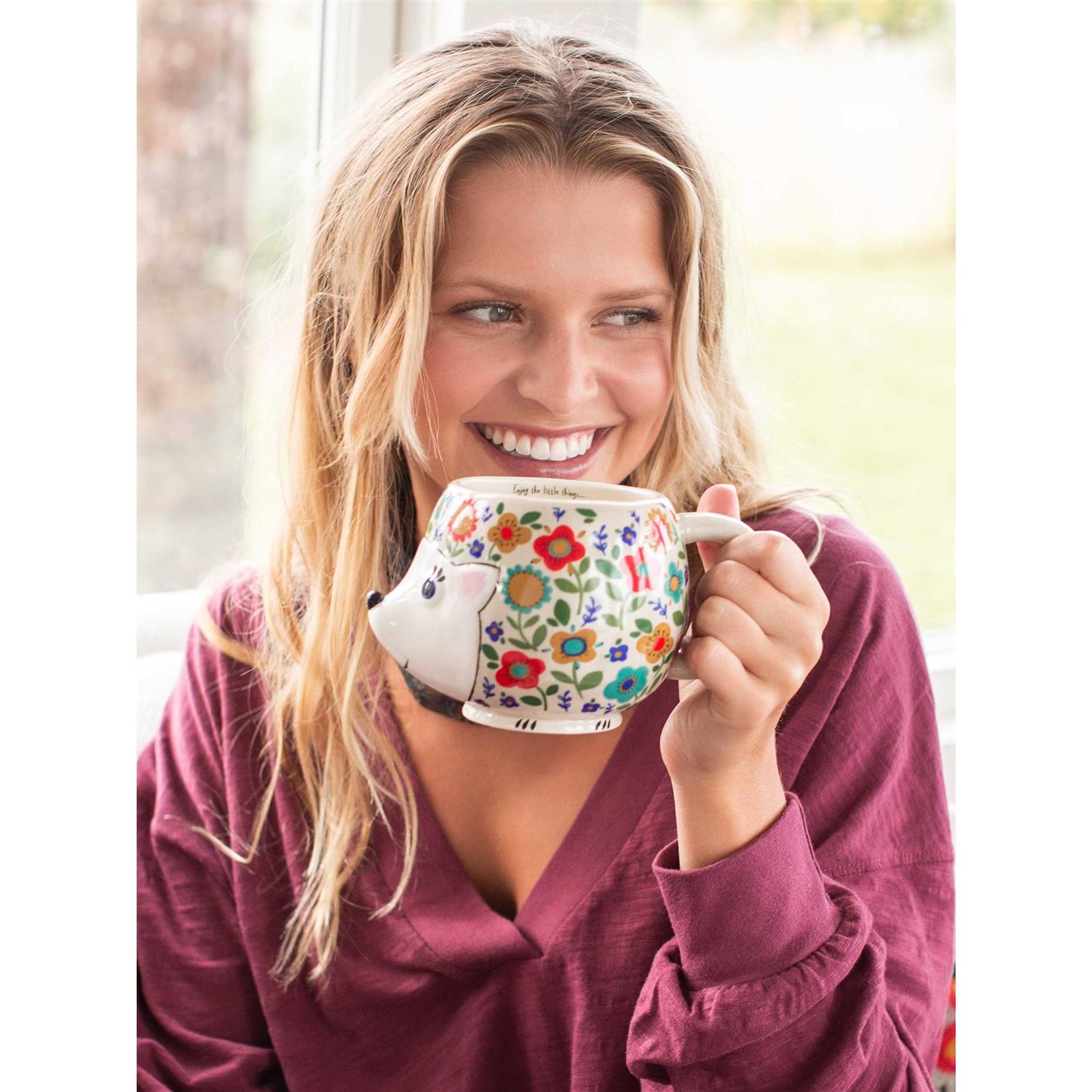 Natural Life Folk Art Hedgehog Mug