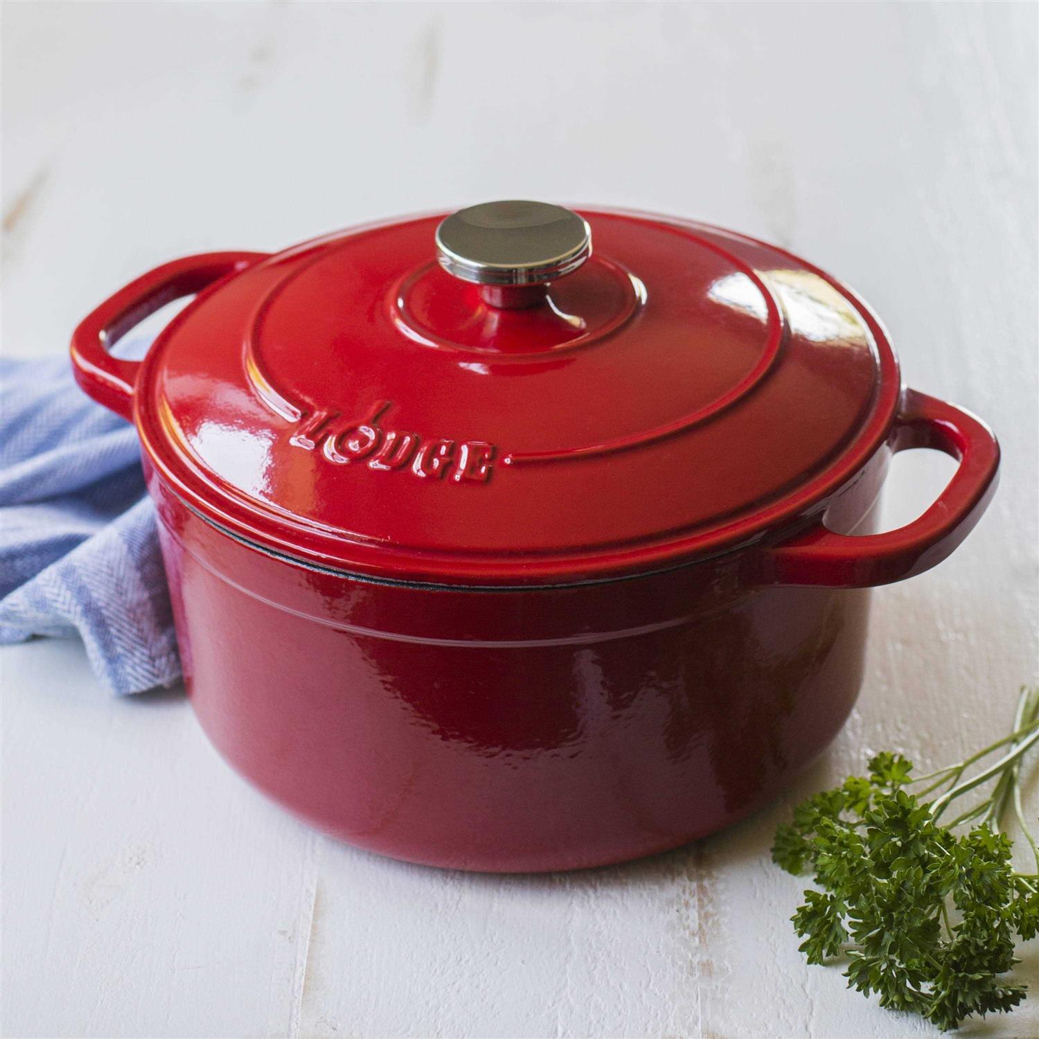 Lodge Cast Iron Enameled Dutch Oven