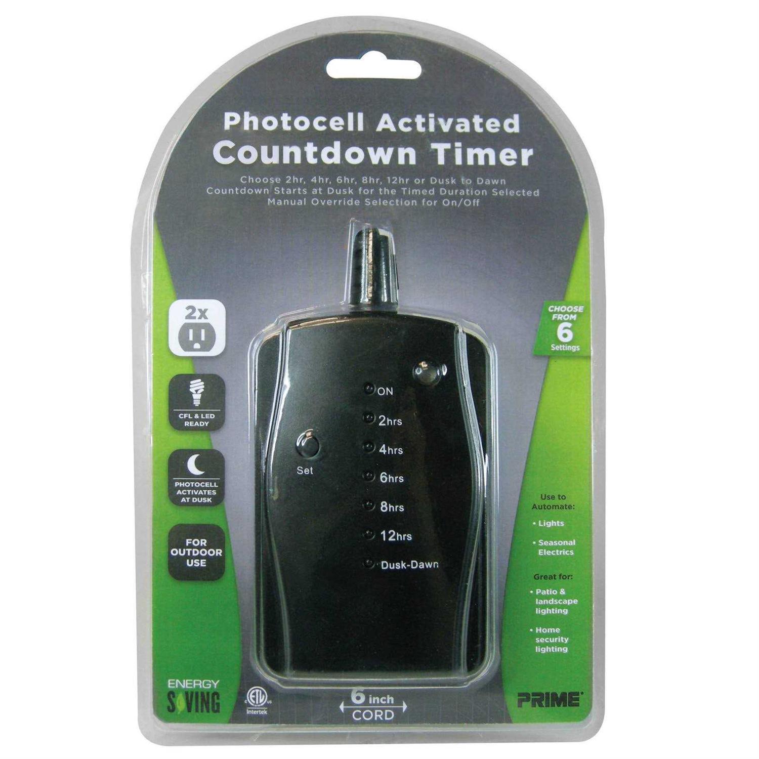 Prime Outdoor Countdown Timer Black