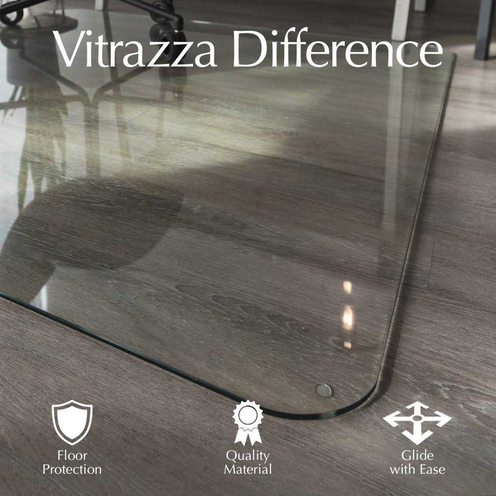 Vitrazza 42 x 48 Glass Office Chair Mat