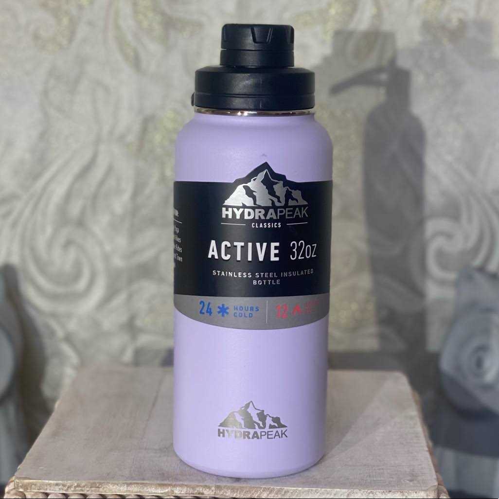 Hydrapeak Wide Mouth Stainless Steel Water Bottle 32oz